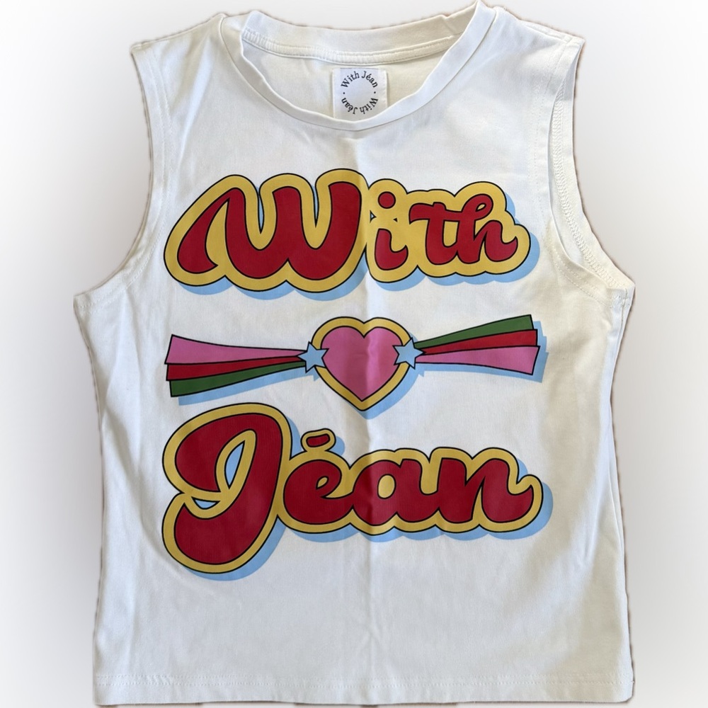 With Jean Graphic Tank Top
